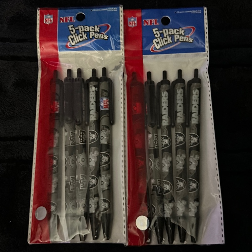 2 Packs Of Click NFL RAIDERS PENS